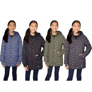 NEW! Spyder Quilted Puffer Parka Jacket ThermaWeb Hooded Youth Pink SZ 14/16
